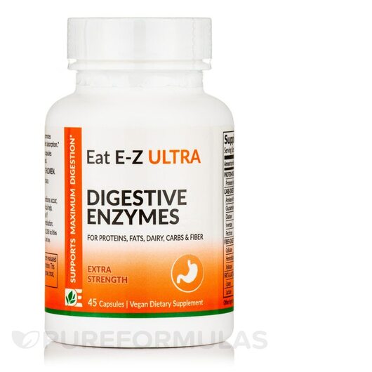Основное фото товара Eat E-Z Ultra Extra Strength Digestive Enzymes, Ферменты, 45 капс