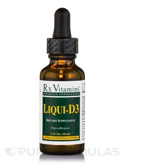 Основне фото товара Rx Vitamins, Liqui-D, Вітамін D3, 30 мл