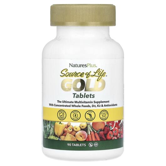Основное фото товара Source of Life Gold The Ultimate Multi Vitamin, Убихинол, 90 табл
