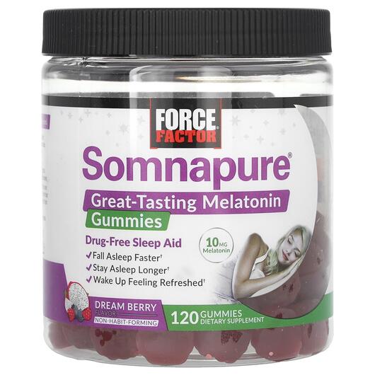 Основне фото товара Somnapure Gummies Melatonin Dream Berry 5, Мелатонін, 120 таблето