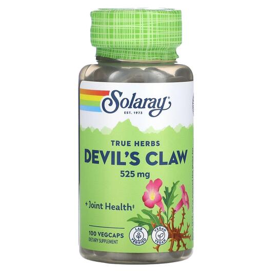 Основное фото товара Solaray, Коготь дьявола 525 мг, Devil's Claw 525 mg, 100 кап