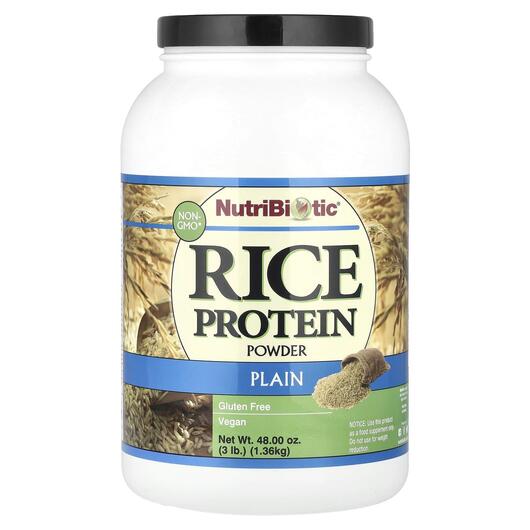 Основное фото товара NutriBiotic, Рисовый протеин, Raw Rice Protein Plain, 1.36 kг