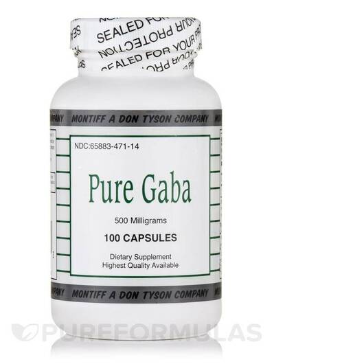 Основное фото товара Montiff, ГАМК, Pure GABA 500 mg, 100 капсул