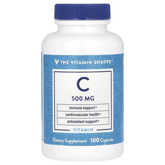 Основне фото товара TheVitaminShoppe, Vitamin C 500 mg, Вітамін C, 100 капсул