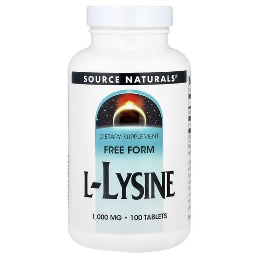 Основное фото товара L-Лизин 1000 мг, L-Lysine 1000 mg 100, 100 таблеток