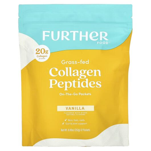 Основное фото товара Коллаген, Grass-Fed Collagen Peptides Vanilla, 12 шт