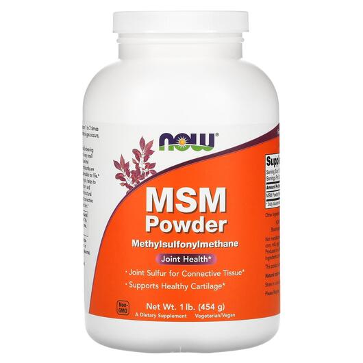 Основное фото товара NOW, Метилсульфонилметан МСМ, MSM Powder, 454 г