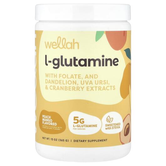 Основное фото товара Wellah, L-Глутамин, L-Glutamine Peach Mango, 365 г