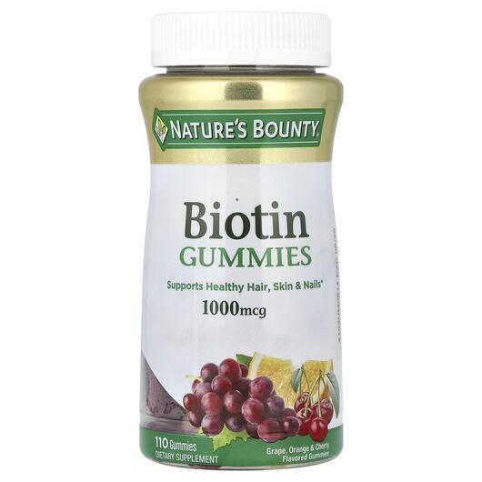 Основное фото товара Биотин 1000 мкг, Biotin Gummies 1000 mcg, 110 конфет
