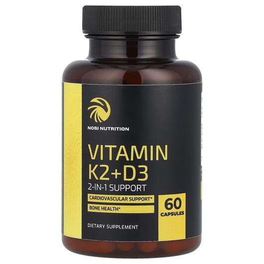 Основное фото товара Nobi Nutrition, Витамин K2, Vitamin K2 + D3, 60 капсул