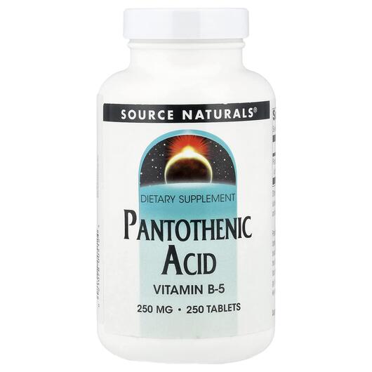 Основное фото товара Pantothenic Acid 250 mg, Пантотеновая кислота 250 мг, 250 таблето