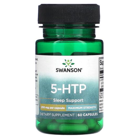 Основное фото товара Swanson, 5-гидрокситриптофан, 5-HTP 200 mg, 60 капсул