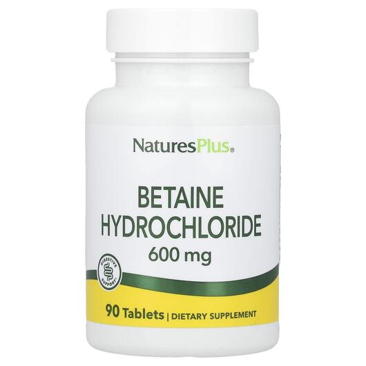 Основное фото товара Бетаин гидрохлорид, Betaine Hydrochloride 600 mg, 90 таблеток