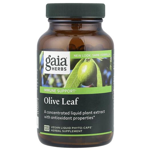 Основное фото товара Gaia Herbs, Экстракт листьев оливы, Olive Leaf, 120 капсул