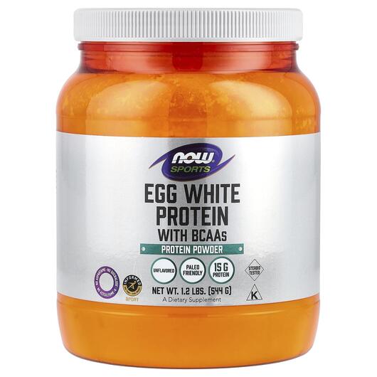 Основное фото товара NOW, Яичный протеин, Egg White Protein, 544 г