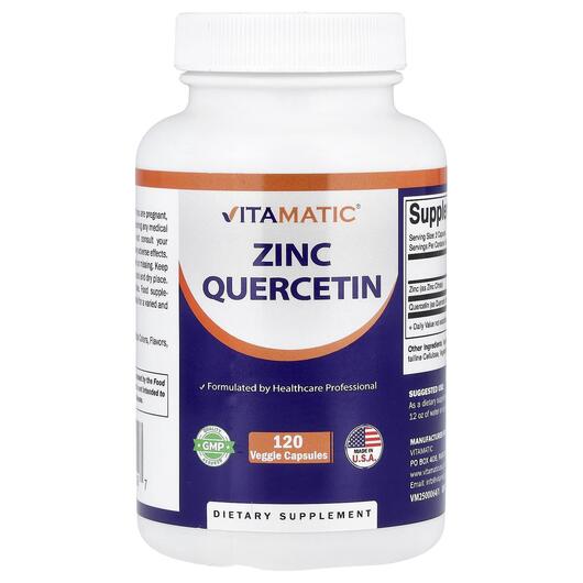 Основное фото товара Vitamatic, Кверцетин, Zinc Quercetin, 120 капсул