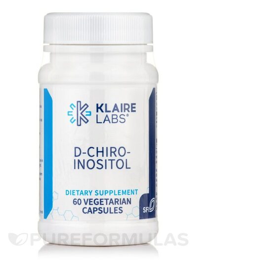 Основне фото товара Klaire Labs, D-Chiro-Inositol, Вітамін B8 Інозитол, 60 капсул