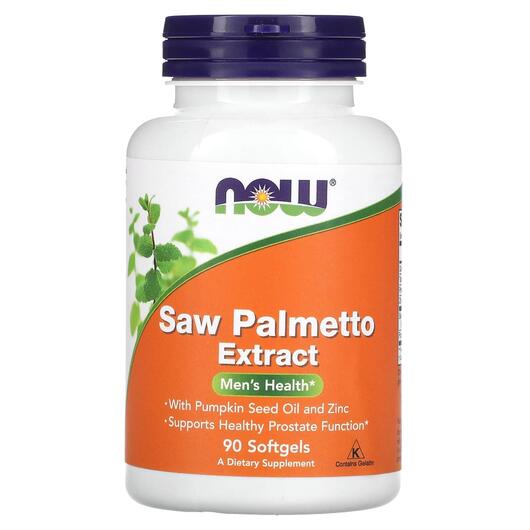 Основное фото товара NOW, Со Пальметто, Saw Palmetto Extract, 90 капсул