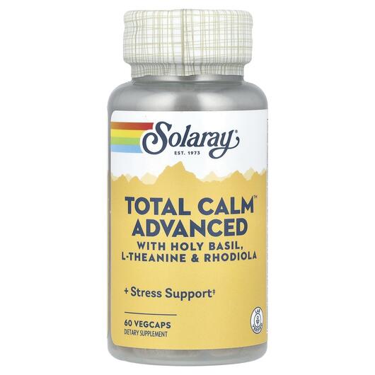 Основное фото товара Solaray, Поддержка стресса, Total Calm Advanced, 60 капсул