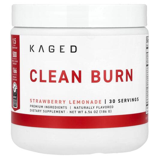 Основное фото товара Kaged, Жиросжигатели, Clean Burn Strawberry Lemonade, 186 г