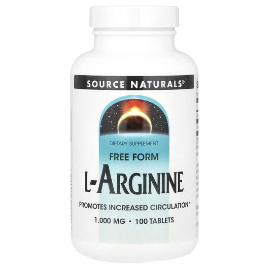 Основное фото товара L-Arginine Free, L-Аргинин в свободной форме 1000 мг, 100 таблето
