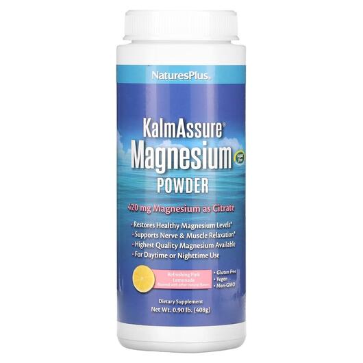Основное фото товара Kalmassure Magnesium Powder Refreshing Pink Lemonade, Магний, 408