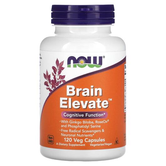 Основное фото товара NOW, Поддержка памяти и внимания, Brain Elevate, 120 капсул