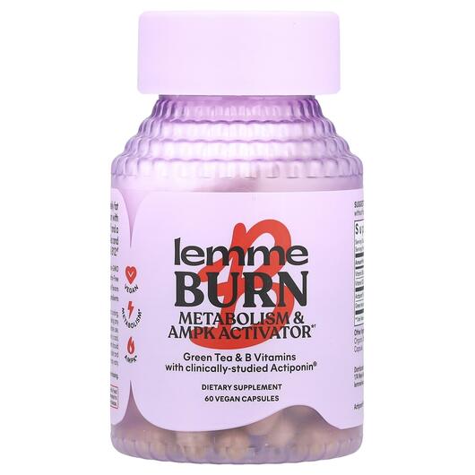 Основное фото товара Lemme, Жиросжигатели, Burn Metabolism & AMPK Activator, 60 ка