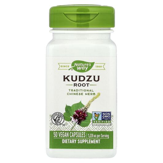 Основное фото товара Nature's Way, Кудзу 610 мг Корень, Kudzu Root, 50 капсул