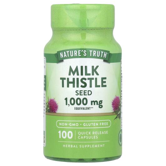 Основне фото товара Nature's Truth, Milk Thistle Seed Extract, Розторопша, 100 к