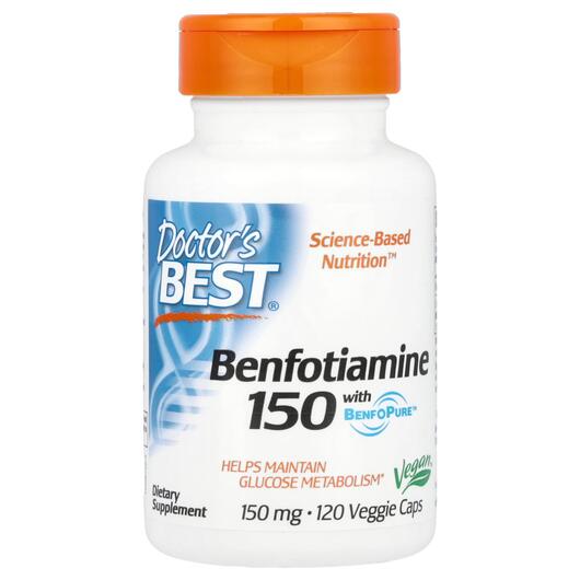 Основное фото товара Бенфотиамин, Benfotiamine 150 with BenfoPure, 120 капсул