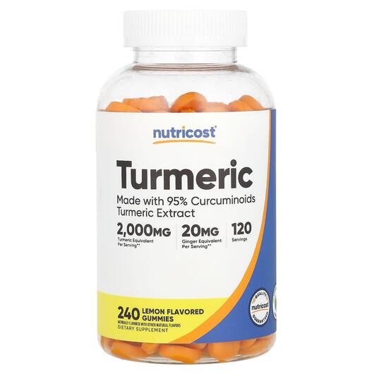 Основное фото товара Nutricost, Экстракт корня куркумы, Turmeric Lemon, 240 таблеток