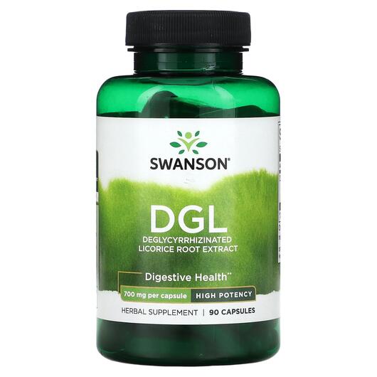 Основное фото товара Swanson, Лакрица, DGL High Potency 700 mg, 90 капсул