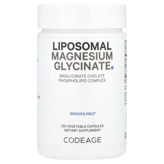 Основное фото товара Магний Глицинат, Liposomal Magnesium Glycinate, 120 капсул
