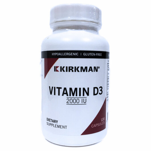 Основне фото товара Vitamin D-3 2000 IU Hypoallergenic, Вітамін D3, 120 капсул