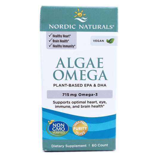 Основное фото товара Nordic Naturals, Омега из водорослей, Algae Omega, 60 капсул