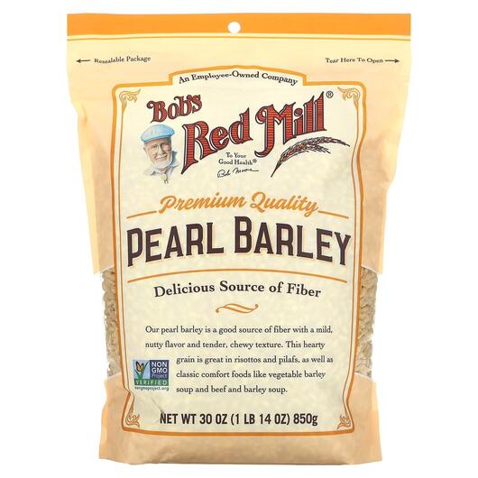 Основне фото товара Bob's Red Mill, Pearl Barley, Ячмінь, 850 г