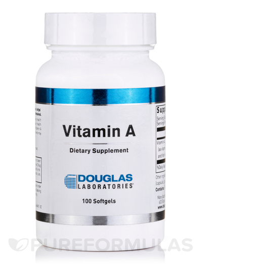 Основное фото товара Douglas Laboratories, Витамин А Ретинол, Vitamin A, 100 капсул
