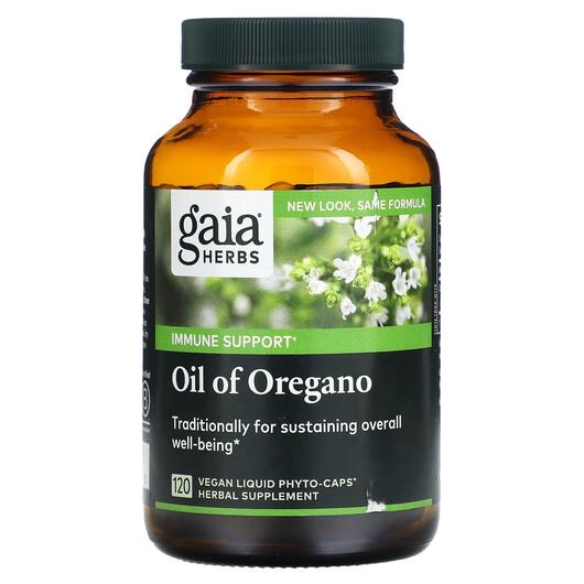 Основное фото товара Gaia Herbs, Масло орегано, Oil of Oregano, 120 капсул