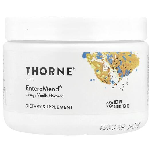 Основное фото товара Thorne, Ферменты, EnteroMend Orange Vanilla, 168 г