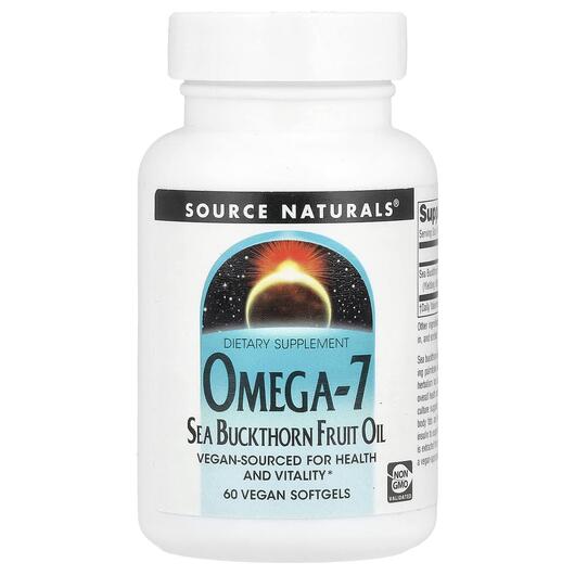 Основное фото товара Омега 7, Omega-7 Seabuckthorn Fruit Oil, 60 капсул
