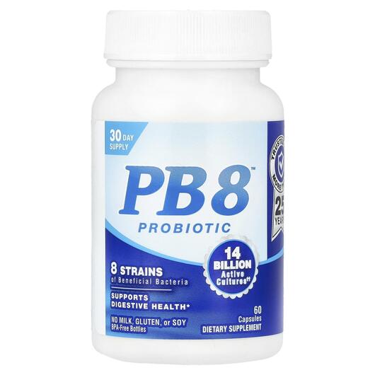 Основное фото товара Nutrition Now, PB8 Пробиотик, PB8 Probiotic 60, 60 капсул