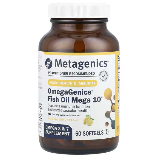 Основне фото товара Metagenics, OmegaGenics Fish Oil Mega 10, Омега 3, 60 капсул