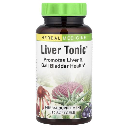 Основное фото товара Herbs Etc., Поддержка печени, Liver Tonic, 60 капсул