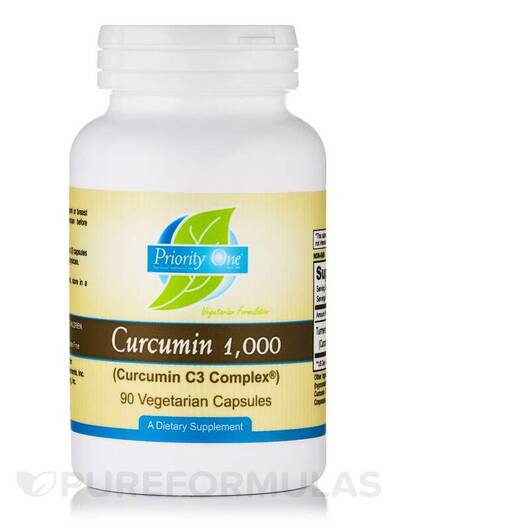 Основное фото товара Куркумин, Curcumin 1000 mg Curcumin C3 Complex, 90 капсул