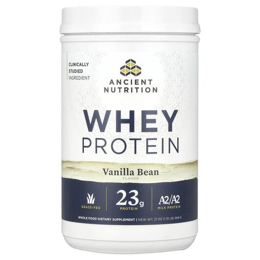Основное фото товара Ancient Nutrition, Протеин, Whey Protein Vanilla Bean, 594 г