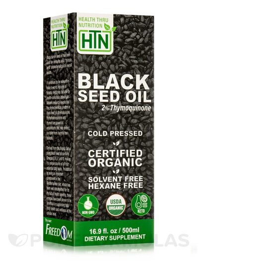 Основное фото товара Black Seed Oil Liquid 2% Thymoquinone, Масло Черного Тмина, 500 м