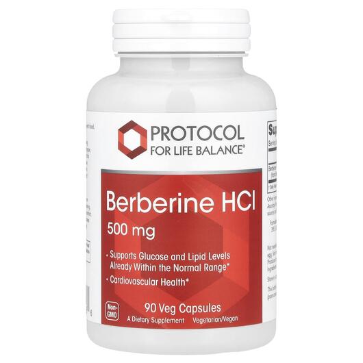 Основное фото товара Protocol for Life Balance, Берберин, Berberine HCl, 90 капсул