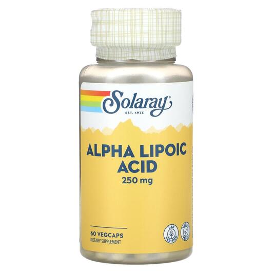 Основное фото товара Solaray, Альфа-липоевая, Alpha Lipoic Acid 250 mg, 60 капсул