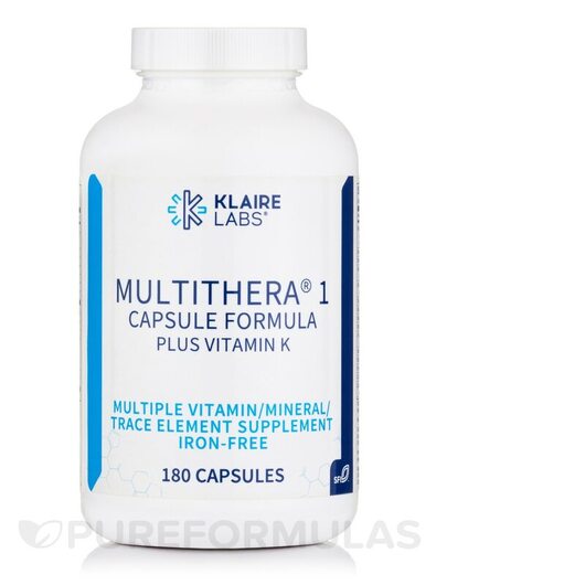 Основное фото товара MultiThera1 Capsule Formula Plus Vitamin, Мультивитамины, 180 кап